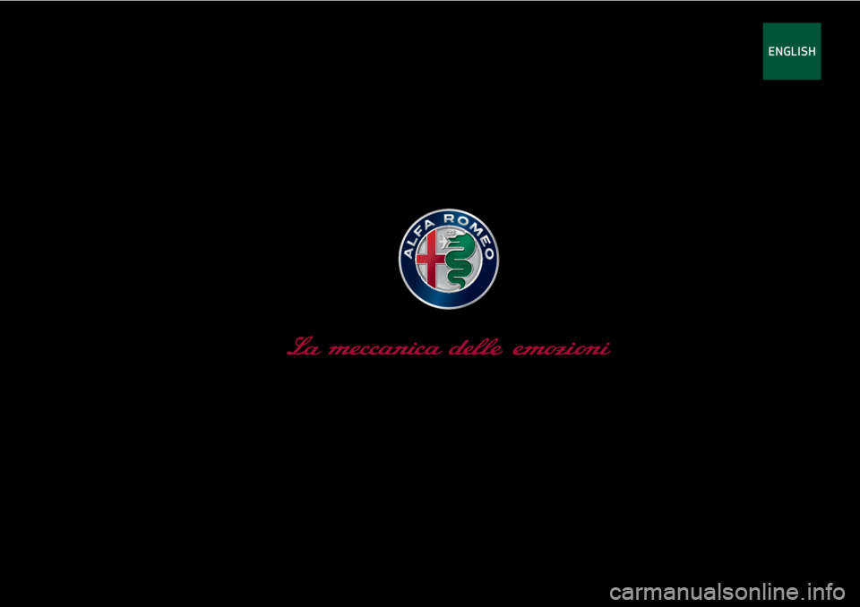 Alfa Romeo Giulietta 2021 Owner handbook (in English) ENGLISH Alfa Romeo Giulietta 2021 Owner handbook (in English) ENGLISH