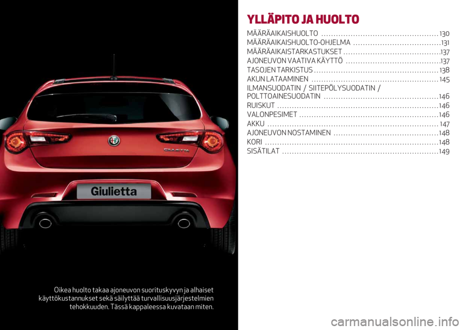 Alfa Romeo Giulietta 2021  Käyttö- ja huolto-ohjekirja (in in Finnish) !#*%) 5/-&$- $)*)) )(-"%/.-" 7/-6#$/7*8.8" () )&5)#7%$
*+8$$;*/7$)""/*7%$ 7%*+ 7+#&8$$++ $/6.)&//7(+6(%7$%&’#%"
$%5-**//9%"4 :+77+ *)>>)&%%77) */.)$))" ’#$%"
