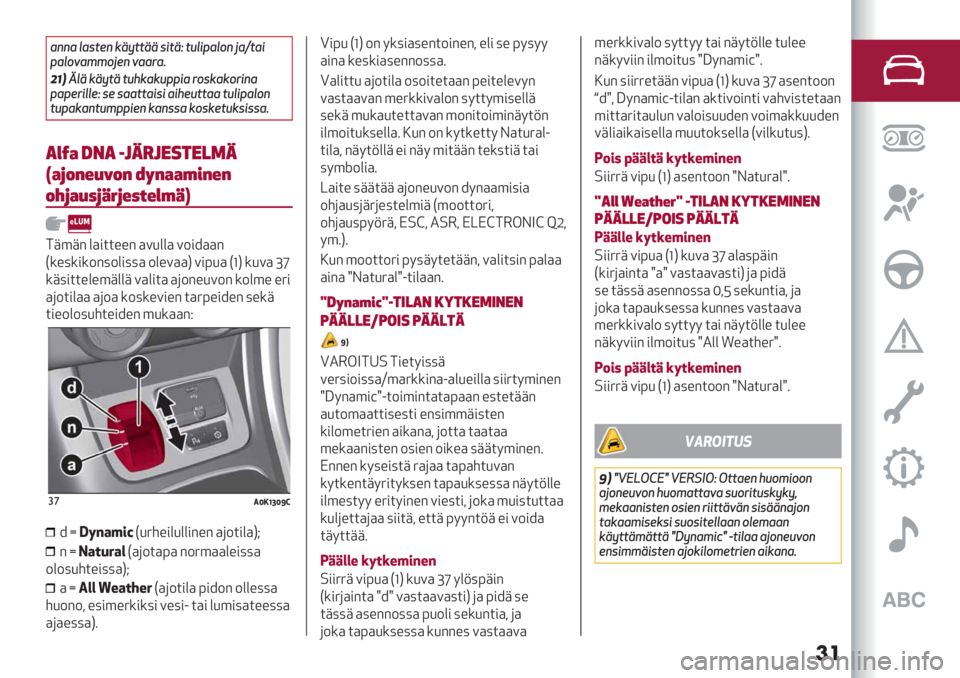 Alfa Romeo Giulietta 2021  Käyttö- ja huolto-ohjekirja (in in Finnish) ��
"$$"-"0(’$&53((550#(5K(8-#%"-.$6"I("#
%"-.,"44.6’$,""2"9
-&’:-5&53(5(8/&"&8%%#"2.0&"&.2#$"
%"%’2#--’K0’0""((