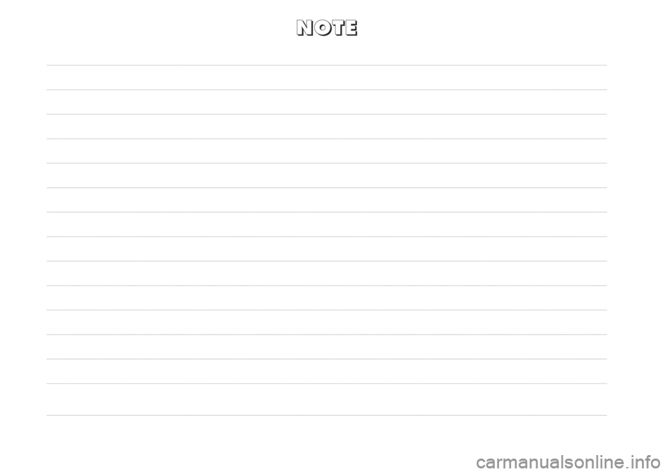 Alfa Romeo MiTo 2011  Libretto Uso Manutenzione (in Italian) N
N
O
O
T
T
E
E 