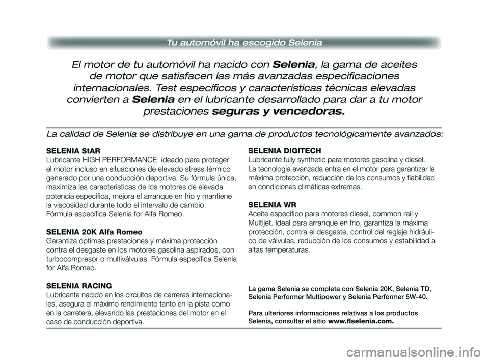 Alfa Romeo MiTo 2009 Manual de Empleo y Cuidado (in Spanish) 241-248 Alfa MiTo E 13-11-2008 8:43 Pagina 247 Alfa Romeo MiTo 2009 Manual de Empleo y Cuidado (in Spanish) 241-248 Alfa MiTo E 13-11-2008 8:43 Pagina 247
