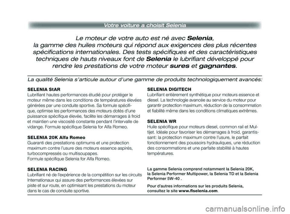 Alfa Romeo MiTo 2009 Notice dentretien (in French) 241-248 Alfa MiTo FR 13-11-2008 10:07 Pagina 247 Alfa Romeo MiTo 2009 Notice dentretien (in French) 241-248 Alfa MiTo FR 13-11-2008 10:07 Pagina 247