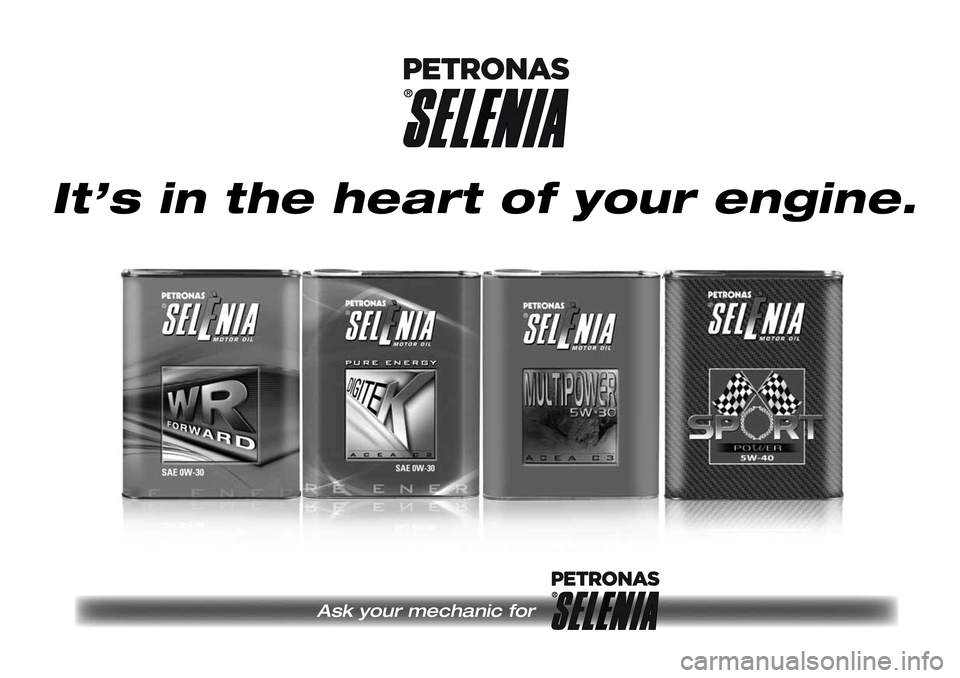 Alfa Romeo MiTo 2018  Руководство по эксплуатации и техобслуживанию (in Russian) Ask your mechanic for 
It’s in the heart of your engine. 