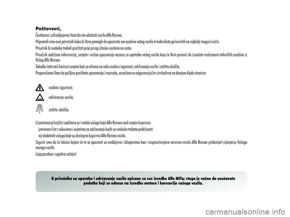 Alfa Romeo MiTo 2021  Knjižica s uputama za uporabu i održavanje (in Croatian) 