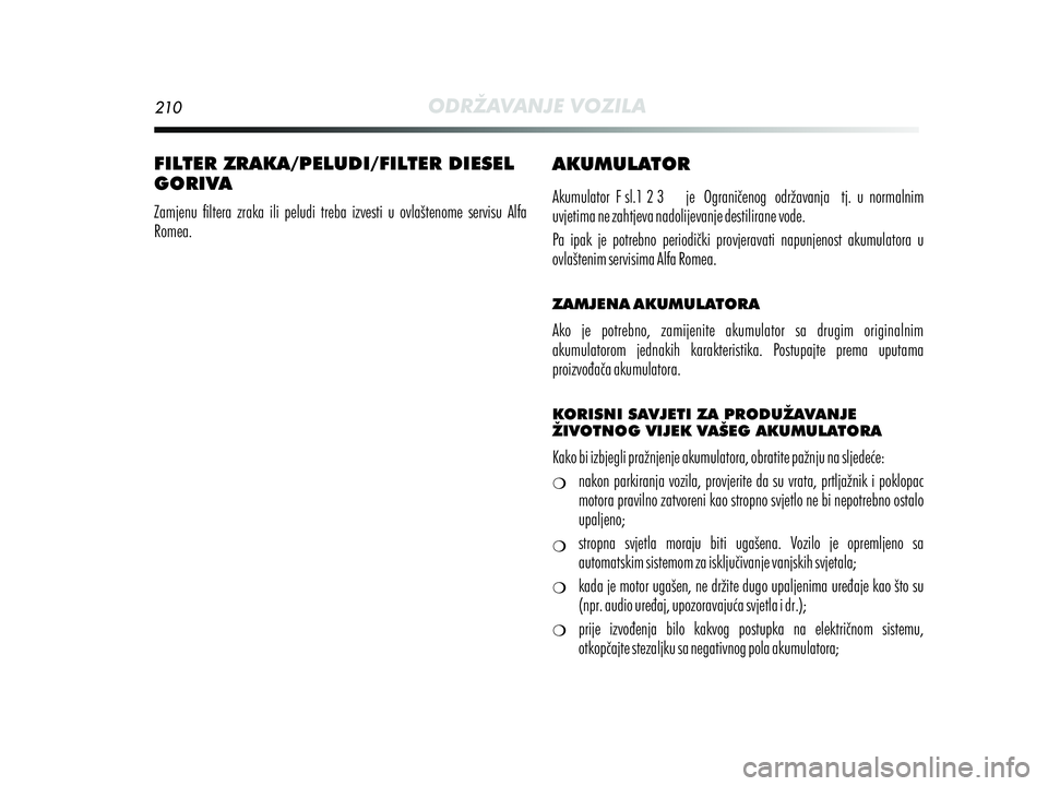 Alfa Romeo MiTo 2021  Knjižica s uputama za uporabu i održavanje (in Croatian) 