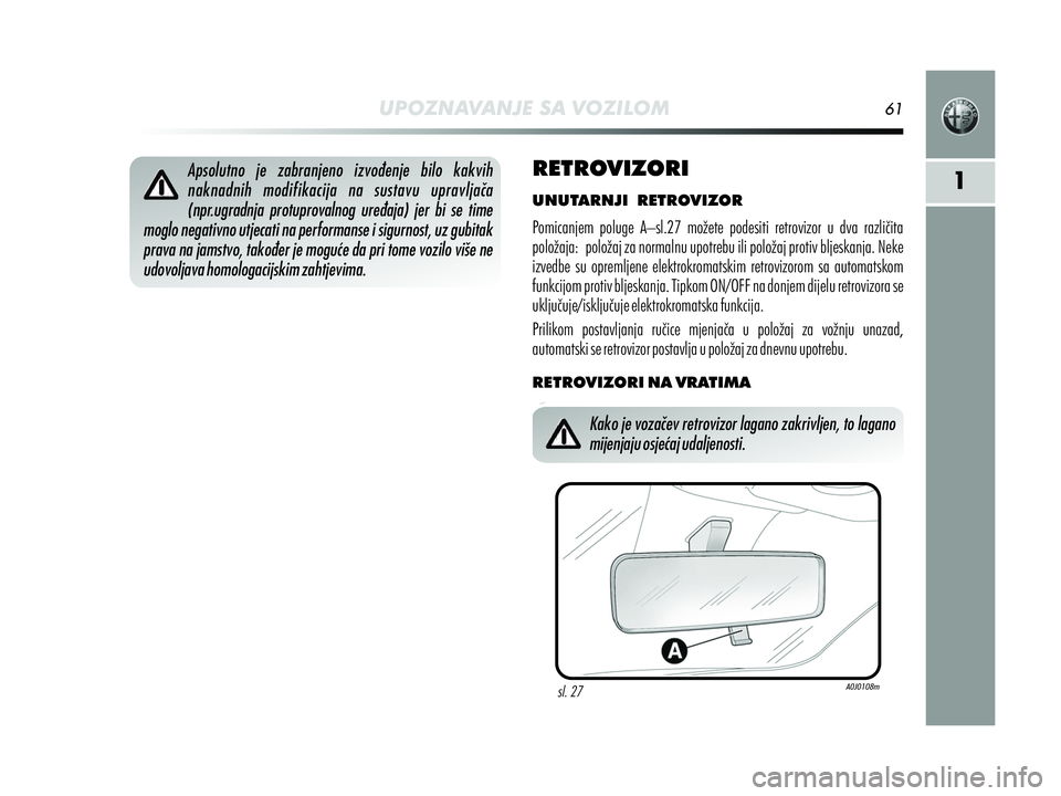 Alfa Romeo MiTo 2019  Knjižica s uputama za uporabu i održavanje (in Croatian) 