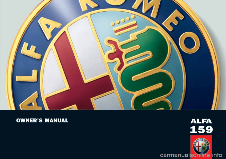 Alfa Romeo 159 2009  Owner handbook (in English) 