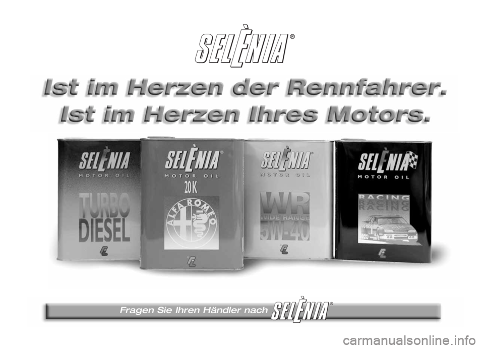 Alfa Romeo 159 2005  Betriebsanleitung (in German) Fragen Sie Ihren Händler nach
®
® 