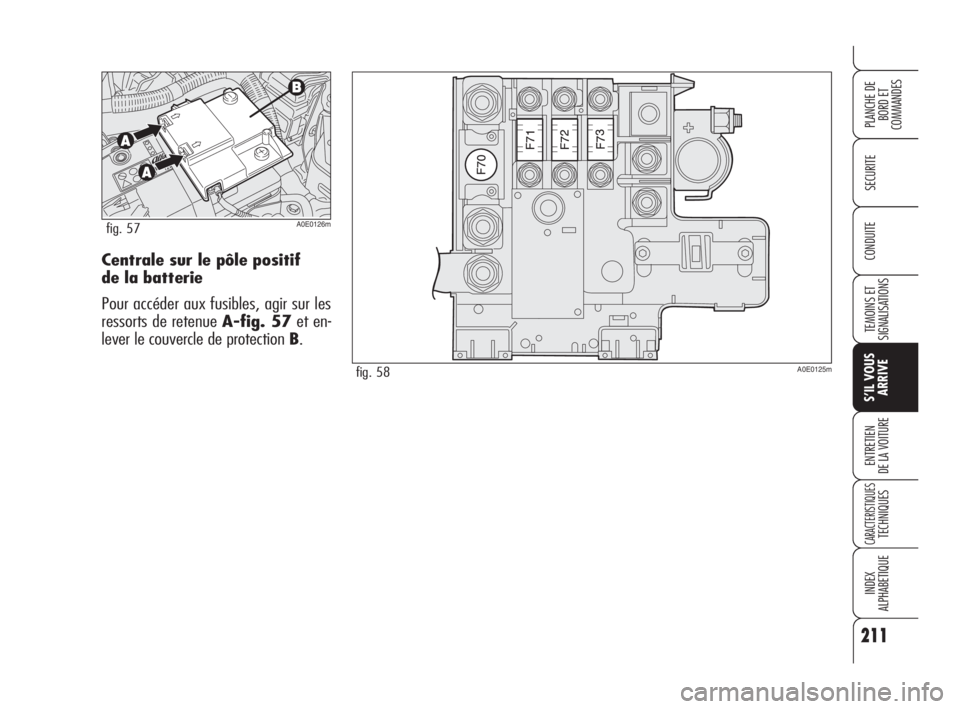 Alfa Romeo 159 2008 Notice dentretien (in French) 211
SECURITE
TEMOINS ET
SIGNALISATIONS
S’IL VOUS
ARRIVE
ENTRETIEN
DE LA VOITURE
CARACTERISTIQUESTECHNIQUES
INDEX
ALPHABETIQUE
PLANCHE DE
BORD ET
COMMANDES
CONDUITECentrale sur le pôle positif
de Alfa Romeo 159 2008 Notice dentretien (in French) 211
SECURITE
TEMOINS ET
SIGNALISATIONS
S’IL VOUS
ARRIVE
ENTRETIEN
DE LA VOITURE
CARACTERISTIQUESTECHNIQUES
INDEX
ALPHABETIQUE
PLANCHE DE
BORD ET
COMMANDES
CONDUITECentrale sur le pôle positif
de