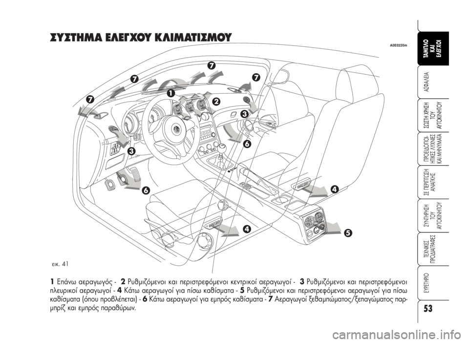 Alfa Romeo 159 2009 ΒΙΒΛΙΟ ΧΡΗΣΗΣ ΚΑΙ ΣΥΝΤΗΡΗΣΗΣ (in Greek) 53
A™ºA§EIA
¶POEI¢O¶OI-
HTIKE™ §YXNIE™
KAI MHNYMATA
™E ¶EPI¶Tø™H
ANA°KH™
™YNTHPH™H
TOY
AYTOKINHTOY
TEXNIKE™
¶PO¢IA°PAºE™
∂Àƒ∂Δ∏ƒπ√
™ø™TH XPH™H
TO Alfa Romeo 159 2009 ΒΙΒΛΙΟ ΧΡΗΣΗΣ ΚΑΙ ΣΥΝΤΗΡΗΣΗΣ (in Greek) 53
A™ºA§EIA
¶POEI¢O¶OI-
HTIKE™ §YXNIE™
KAI MHNYMATA
™E ¶EPI¶Tø™H
ANA°KH™
™YNTHPH™H
TOY
AYTOKINHTOY
TEXNIKE™
¶PO¢IA°PAºE™
∂Àƒ∂Δ∏ƒπ√
™ø™TH XPH™H
TO