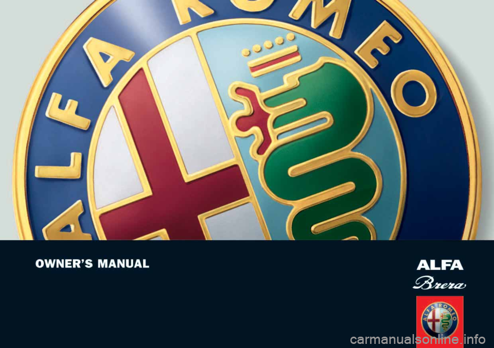 Alfa Romeo Brera/Spider 2009  Owner handbook (in English) 