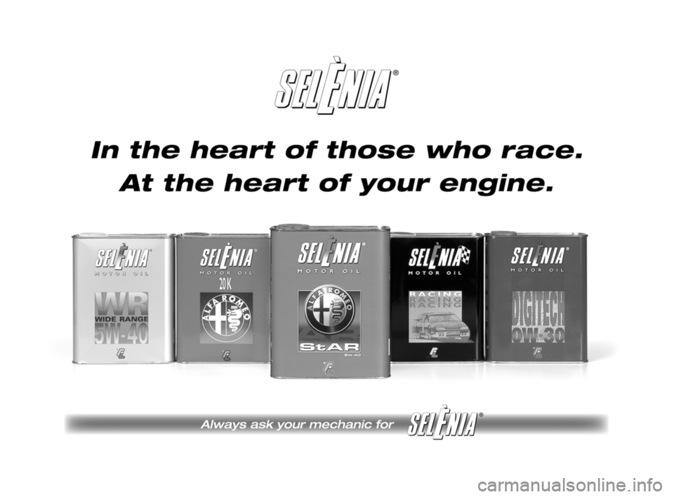 Alfa Romeo Brera/Spider 2009 Owner handbook (in English) 259-268 Alfa BRERA gb 28-08-2008 11:49 Pagina 266 Alfa Romeo Brera/Spider 2009 Owner handbook (in English) 259-268 Alfa BRERA gb 28-08-2008 11:49 Pagina 266