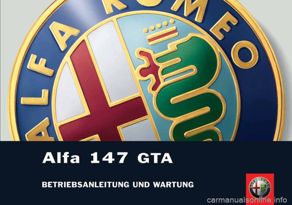 Alfa Romeo 147 2011  Betriebsanleitung (in German) 