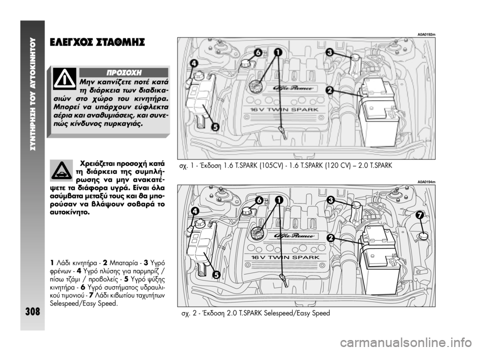 Alfa Romeo 147 2005 ΒΙΒΛΙΟ ΧΡΗΣΗΣ ΚΑΙ ΣΥΝΤΗΡΗΣΗΣ (in Greek) ™YNTHPH™H TOY AYTOKINHTOY
308
Û¯.
1§¿‰È ÎÈÓËÙ‹Ú· - 2ª·Ù·Ú›· - 3ÀÁÚfi
ÊÚ¤ÓˆÓ - 4ÀÁÚfi χÛ˘ ÁÈ· ·ÚÌÚ›˙ /
›Ûˆ Ù˙¿ÌÈ / Alfa Romeo 147 2005 ΒΙΒΛΙΟ ΧΡΗΣΗΣ ΚΑΙ ΣΥΝΤΗΡΗΣΗΣ (in Greek) ™YNTHPH™H TOY AYTOKINHTOY
308
Û¯.
1§¿‰È ÎÈÓËÙ‹Ú· - 2ª·Ù·Ú›· - 3ÀÁÚfi
ÊÚ¤ÓˆÓ - 4ÀÁÚfi χÛ˘ ÁÈ· ·ÚÌÚ›˙ /
›Ûˆ Ù˙¿ÌÈ /