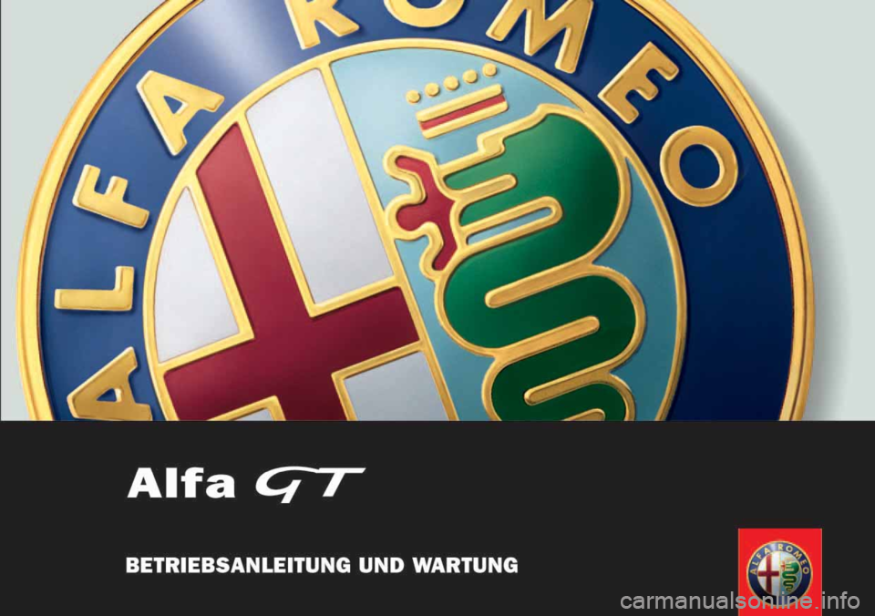 Alfa Romeo GT 2005  Betriebsanleitung (in German) 