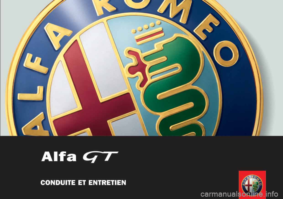 Alfa Romeo GT 2006 Notice dentretien (in French) Alfa Romeo GT 2006 Notice dentretien (in French)