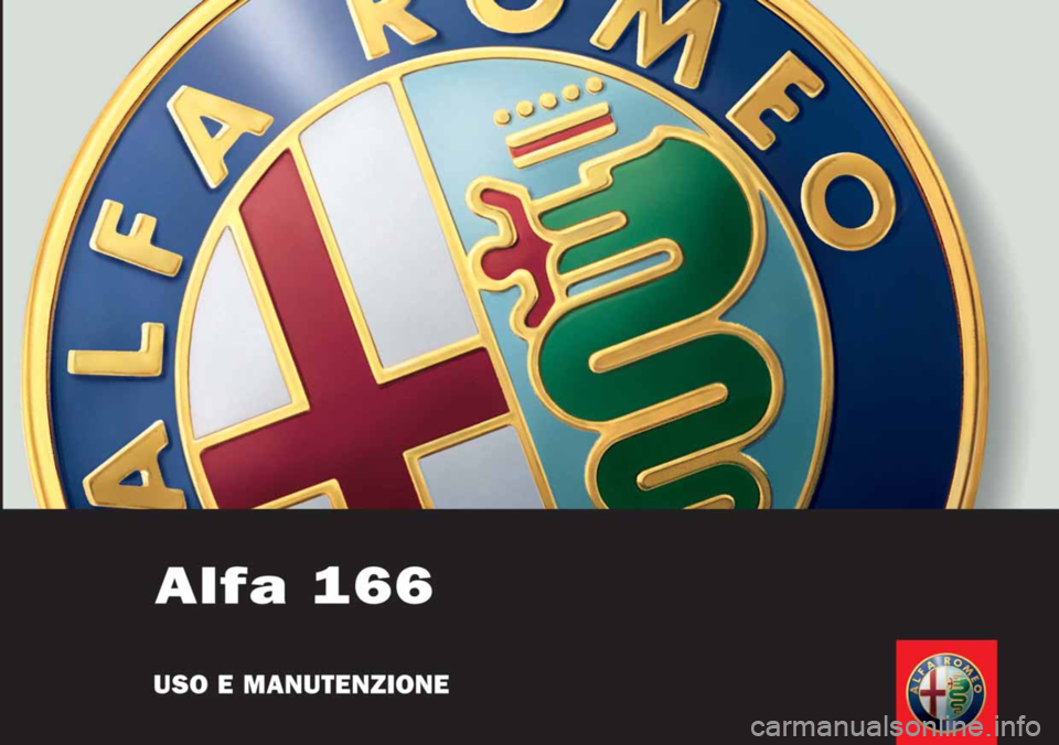 Alfa Romeo 166 2007  Libretto Uso Manutenzione (in Italian) 