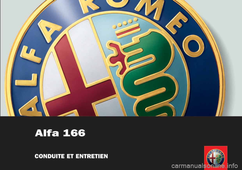 Alfa Romeo 166 2007  Notice dentretien (in French) 