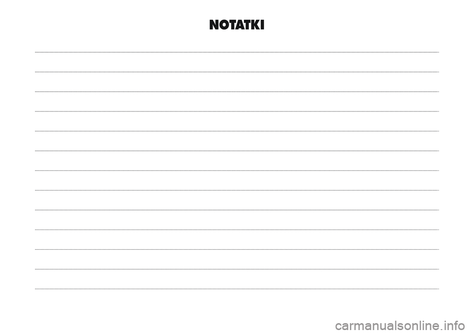 Alfa Romeo 166 2007  Instrukcja obsługi (in Polish) NOTATKI 