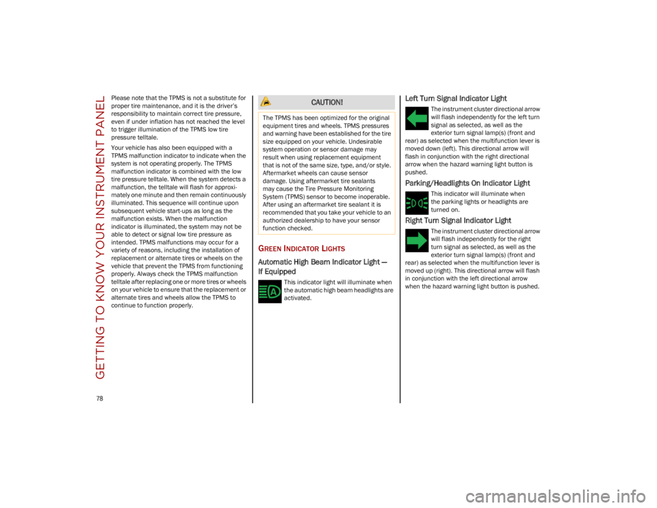 ALFA ROMEO STELVIO 2023 Manual PDF GETTING TO KNOW YOUR INSTRUMENT PANEL
78
Please note that the TPMS is not a substitute for
proper tire maintenance, and it is the driver’s
responsibility to maintain correct tire pressure,
even ALFA ROMEO STELVIO 2023 Manual PDF GETTING TO KNOW YOUR INSTRUMENT PANEL
78
Please note that the TPMS is not a substitute for
proper tire maintenance, and it is the driver’s
responsibility to maintain correct tire pressure,
even