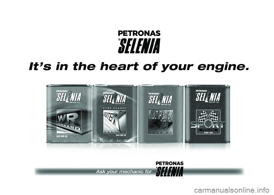 Alfa Romeo Giulia 2020  Owners Manual Ask your mechanic for 
It’s in the heart of your engine.  