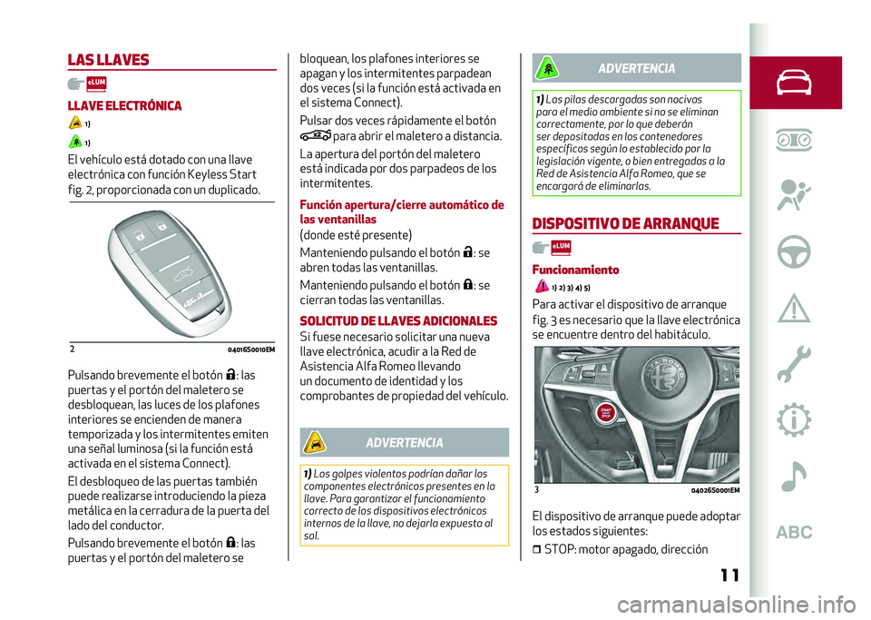 Alfa Romeo Giulia 2020  Manual del propietario (in Spanish) ����� ������
����� �����������
�A�B
�A�B
�� �������� ���� ����	�� ��� ���	 ���	��
�������#����	 ��� ������#� �R��
���� �"�