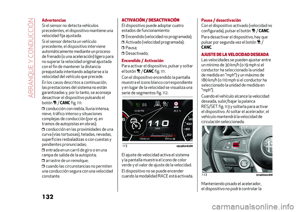 Alfa Romeo Giulia 2020  Manual del propietario (in Spanish) ������0�>�:���?��*�/�0�9�:�*�*�@�E�0
�����������
�
���
�"� �� ������ �� �������	 ���������
������������ �� ����������� �
�	���