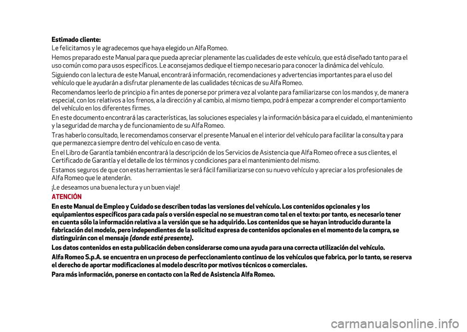 Alfa Romeo Giulia 2020  Manual del propietario (in Spanish) 