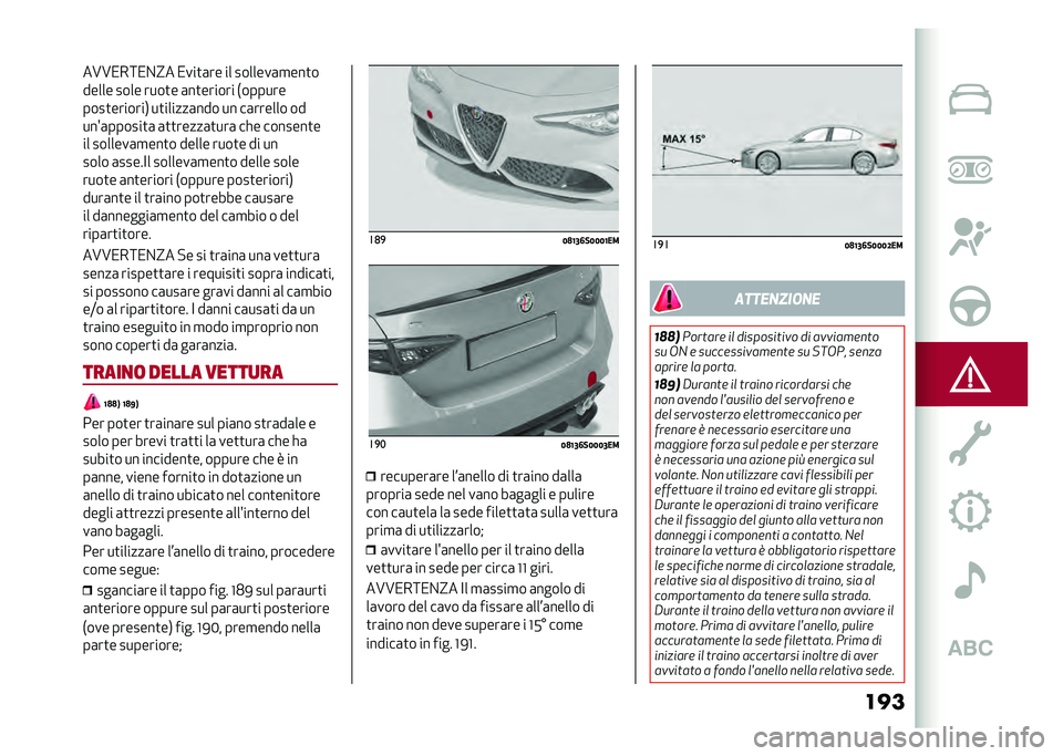 Alfa Romeo Giulia 2020  Manuale del proprietario (in Italian) �����A�A�/��:�/�%�?� �/���
�	�� �� �������	�
���
�
����� ���� ����
� �	��
������ �*������
����
�������, ��
������	��� �� ��	����