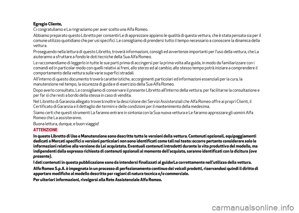 Alfa Romeo Giulia 2020  Manuale del proprietario (in Italian) 