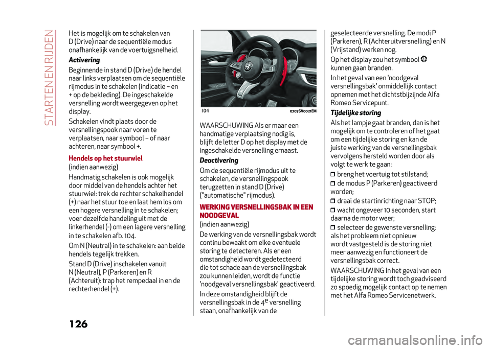 Alfa Romeo Giulia 2020  Handleiding (in Dutch) ��4�3���3�-���-����#�C��-�
����"��	 �� �������� �� �	� ��������� ���
� �(��
����* ����
 �� ���X����	��6�� �����
�������������
