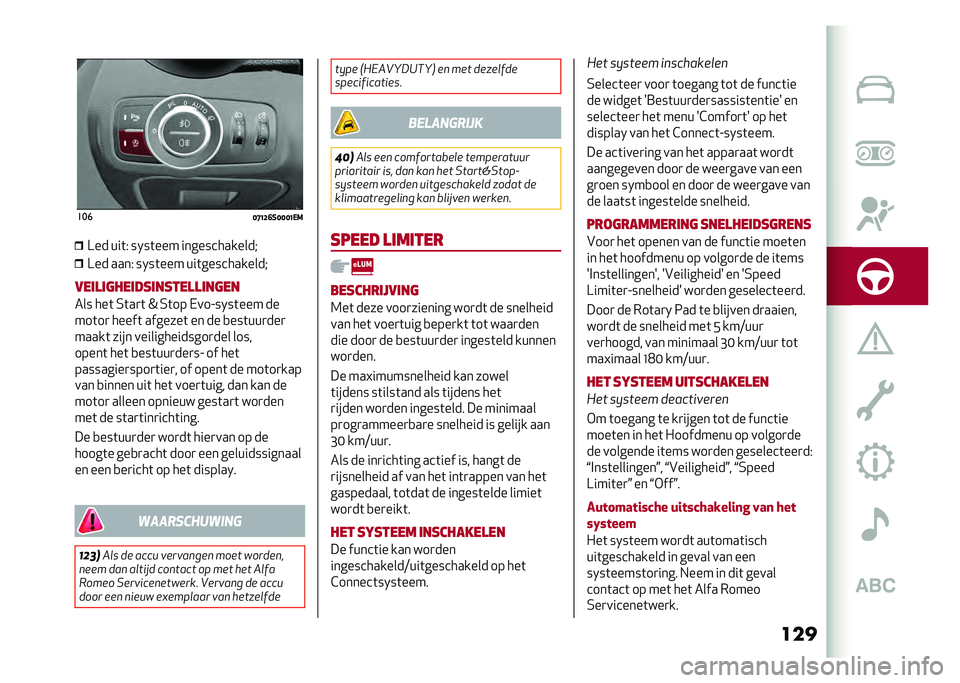 Alfa Romeo Giulia 2020  Handleiding (in Dutch) ������
�7�B�;�>�9�&�7�7�7�;��-�B�� ���	� ����	��� �������������;
�B�� ���� ����	��� ���	�����������;
����������	���
�������
���