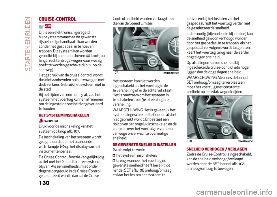 Alfa Romeo Giulia 2020  Handleiding (in Dutch) ��4�3���3�-���-����#�C��-�
�����
�����&���
��
��
���	 �� ��� �����	�
������ ���
�����
��������	��� ����
��� �� �������	�
�
���