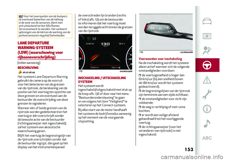 Alfa Romeo Giulia 2020  Handleiding (in Dutch) ���� � �
�#��� �
�� ��������
���	 ���	 �� �������
�� ����	����� ��
�������	 ���	 �� �������
�
�	 �� ���	� ���	 �� ���	�����	� �