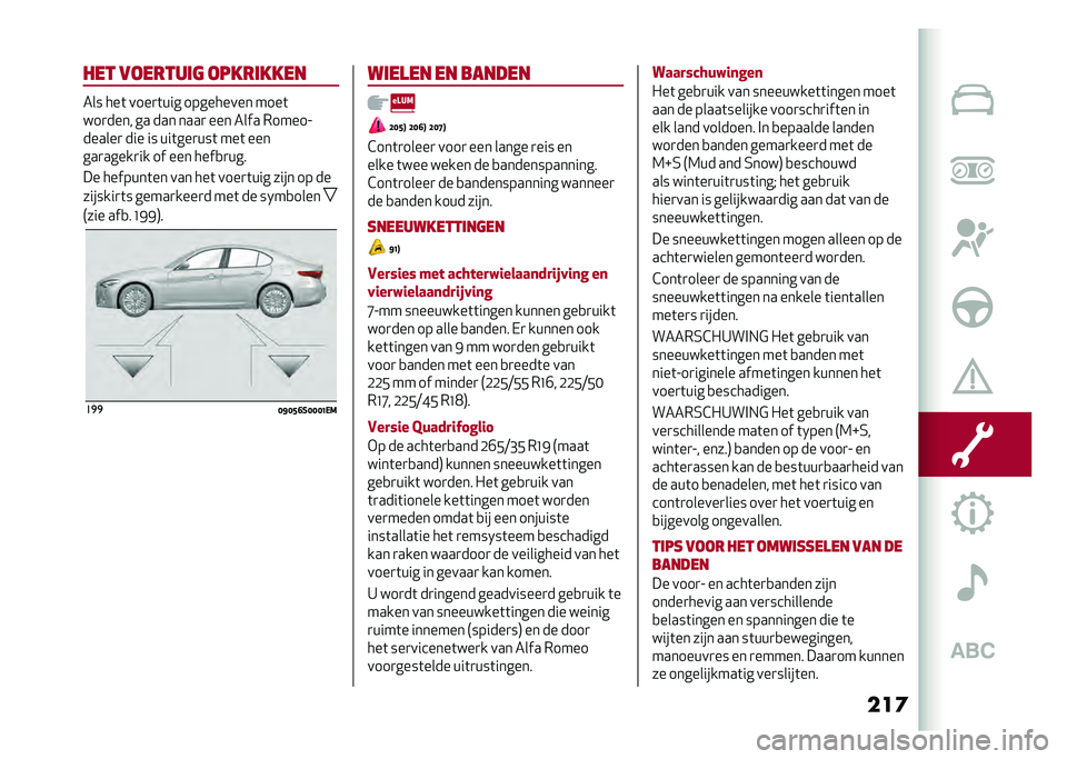 Alfa Romeo Giulia 2020  Handleiding (in Dutch) ���	��� ����
���� ����
�����
��� ���	 ����
�	��� ��������� ����	
���
����  �� ��� ����
 ��� ���� ������A
������
 ��� �� �