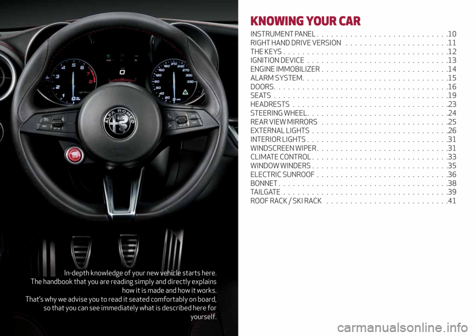 Alfa Romeo Giulia 2019 Owners Manual In-depth knowledge of your new vehicle starts here.
The handbook that you are reading simply and directly explains
how it is made and how it works.
That’s why we advise you to read it seated comfort Alfa Romeo Giulia 2019 Owners Manual In-depth knowledge of your new vehicle starts here.
The handbook that you are reading simply and directly explains
how it is made and how it works.
That’s why we advise you to read it seated comfort