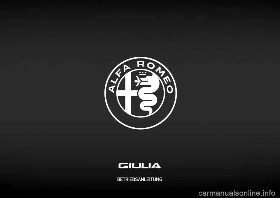 Alfa Romeo Giulia 2017  Betriebsanleitung (in German) 