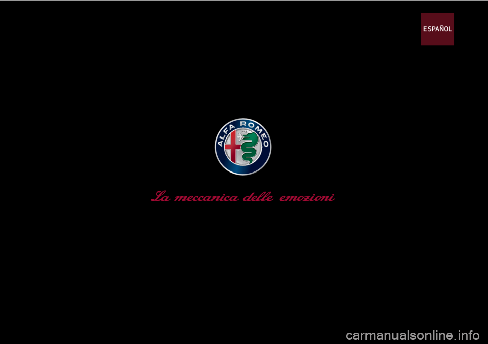 Alfa Romeo Giulia 2017  Manual del propietario (in Spanish)  ESPAÑOL 