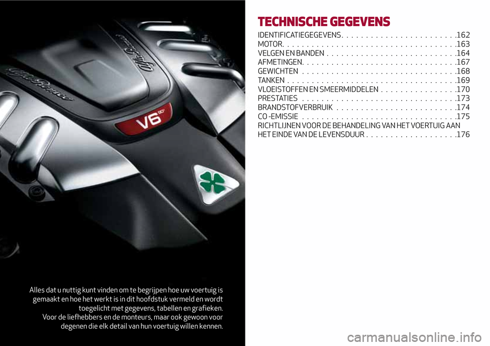 Alfa Romeo Giulia 2016 Handleiding (in Dutch) Alles dat u nuttig kunt vinden om te begrijpen hoe uw voertuig is
gemaakt en hoe het werkt is in dit hoofdstuk vermeld en wordt
toegelicht met gegevens, tabellen en grafieken.
Voor de liefhebbers en d Alfa Romeo Giulia 2016 Handleiding (in Dutch) Alles dat u nuttig kunt vinden om te begrijpen hoe uw voertuig is
gemaakt en hoe het werkt is in dit hoofdstuk vermeld en wordt
toegelicht met gegevens, tabellen en grafieken.
Voor de liefhebbers en d
