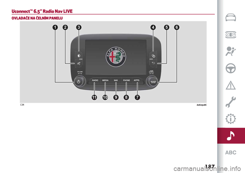 Alfa Romeo Giulietta 2019  Návod k obsluze (in Czech) ���
0bLOONbK£ ¥EoU 8Z‘JL 2ZI 71%$
/%7’)’!$ 2’ !$72.+ ,’2$70
!#$.i0iqprK 