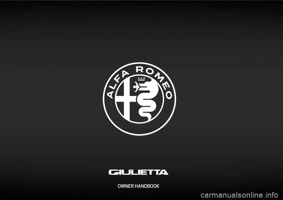 Alfa Romeo Giulietta 2018  Owners Manual OWNER HANDBOOK
cop lum giulia GB.indd   111/12/15   10:58 