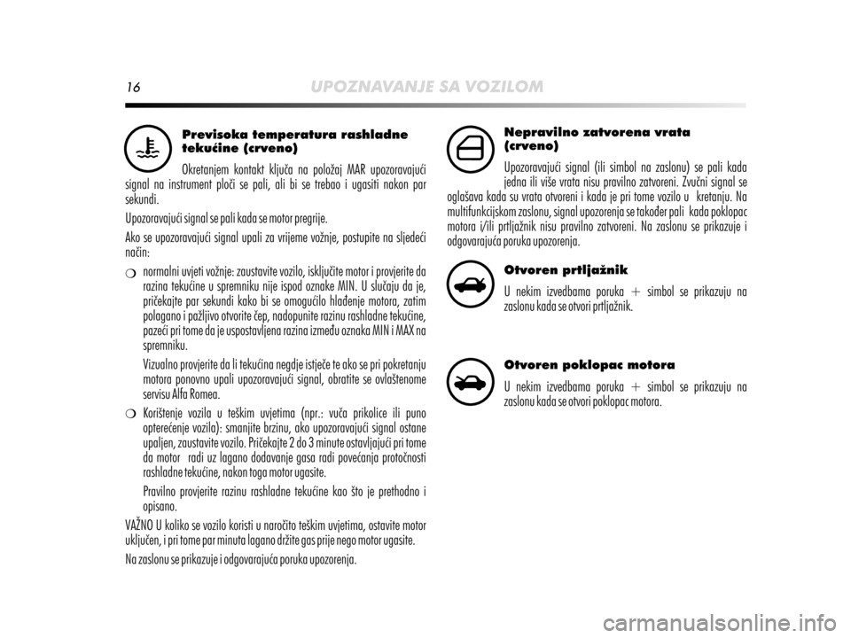 Alfa Romeo MiTo 2017 Vodič za korisnike (in Croatian) Alfa Romeo MiTo 2017 Vodič za korisnike (in Croatian)