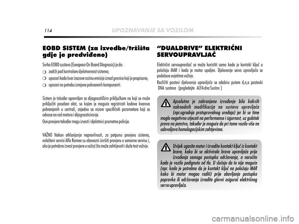 Alfa Romeo MiTo 2014  Vodič za korisnike (in Croatian) 