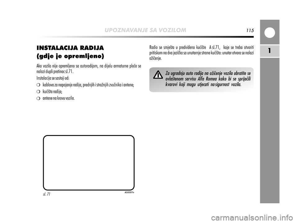 Alfa Romeo MiTo 2014  Vodič za korisnike (in Croatian) 