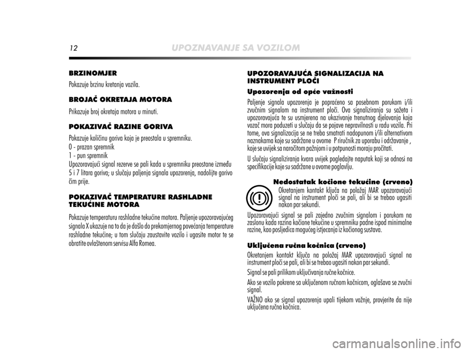 Alfa Romeo MiTo 2014 Vodič za korisnike (in Croatian) Alfa Romeo MiTo 2014 Vodič za korisnike (in Croatian)