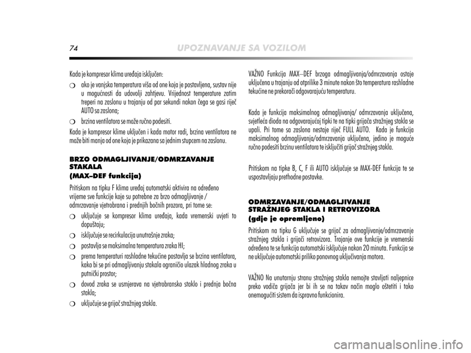 Alfa Romeo MiTo 2014  Vodič za korisnike (in Croatian) 