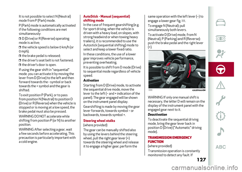 Alfa Romeo Stelvio 2020  Owners Manual ���	�#� �	� �
�� �����	��� �� ������ �- �+�-�������.
���� ���� � �+����
�. �����
� �+����
�. ���� �	� ��������	����� ����	�����