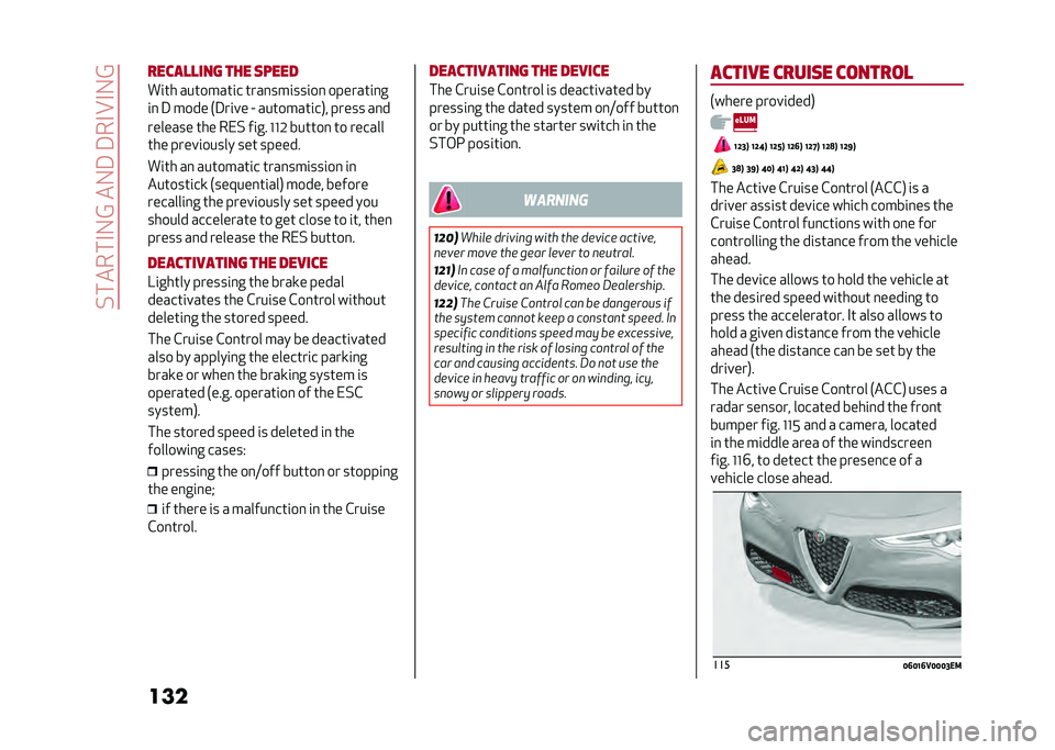 Alfa Romeo Stelvio 2020  Owners Manual ��%�����#�-�@���-�3��3��#�B�#�-�@
������
��
�
��� ��� �	����
��	�� ��������	� ����
���	���	��
 �������	�
�
�	�
 �3 ���� �+�3��	�� �; �����