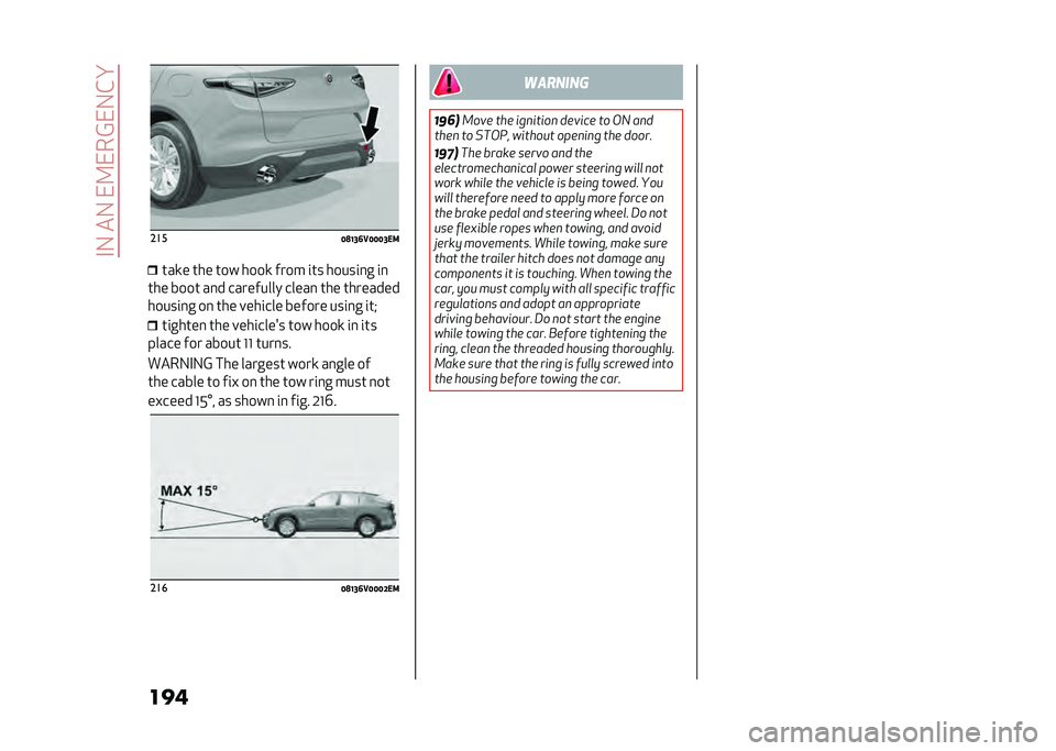 Alfa Romeo Stelvio 2020  Owners Manual ��#�-���-���9���@��-�&� 
��� ���
�6�9�;�7�8�1�6�6�6�7�+����
� ��� ��� ����
 ���� �	�� �����	�
� �	�
��� ���� ��
� ��������� �����
 ��� �