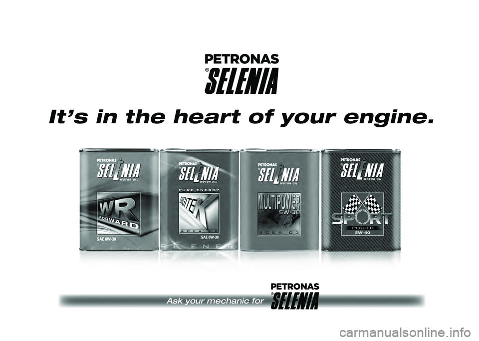 Alfa Romeo Stelvio 2020  Owners Manual Ask your mechanic for 
It’s in the heart of your engine.  